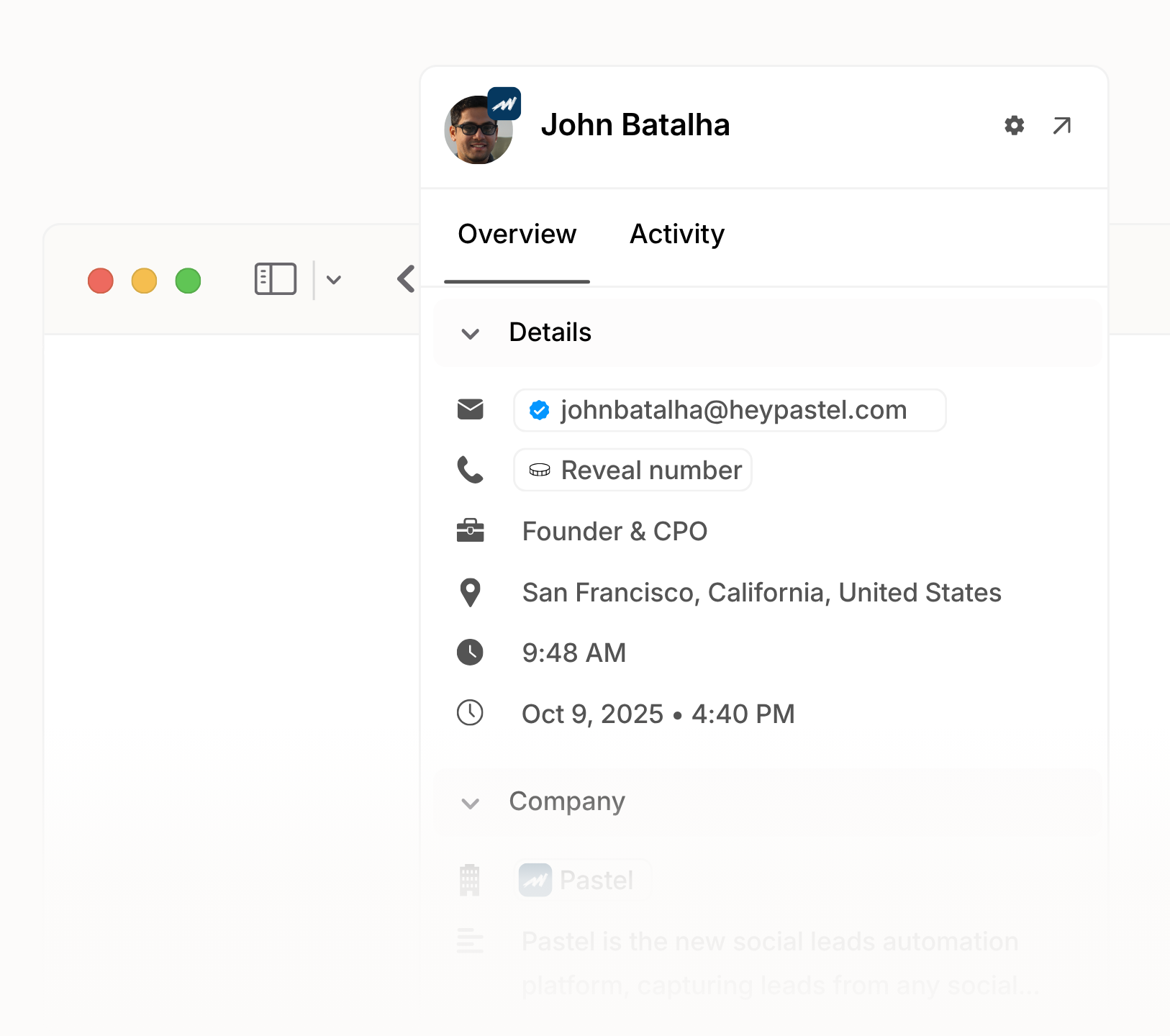 Enrich and push to your CRM automatically
